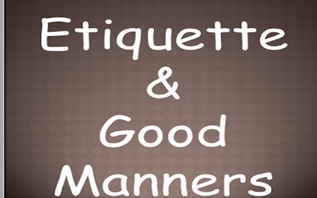 Etiquette Manners